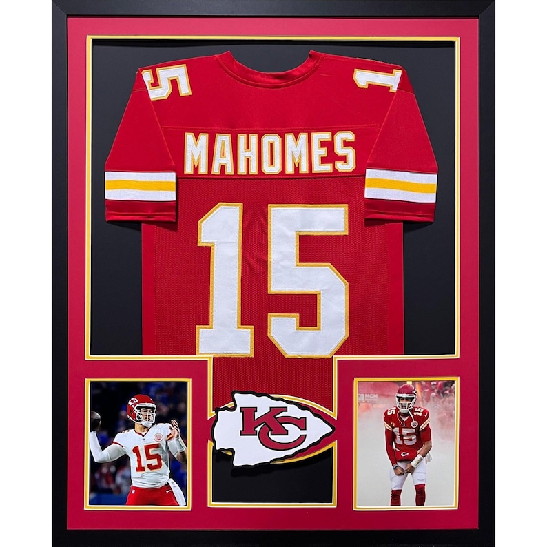 Patrick Mahomes UNSIGNED Framed Jersey Kansas City Chiefs