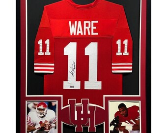 Andre Ware Framed Signed Houston Jersey Tristar Autographed Heisman