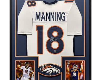 Peyton Manning Framed Signed Jersey Manning COA Denver Broncos Autographed