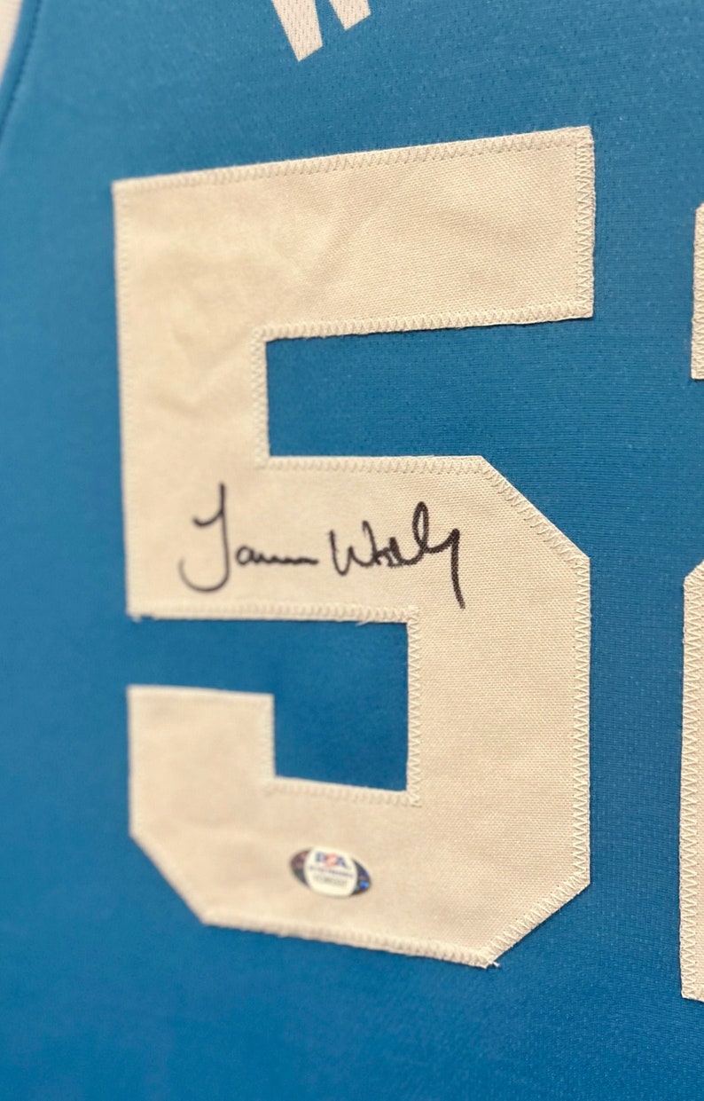 James Worthy Framed UNC Jersey PSA/DNA Autographed Signed North Carolina