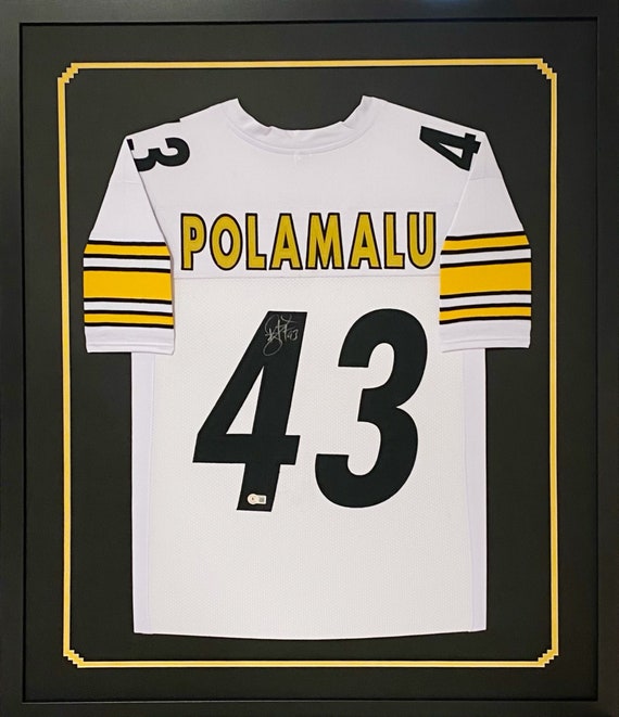 Troy Polamalu Signed Framed Jersey Beckett Autographed Pittsburgh