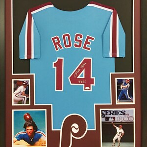 Pete Rose Framed Signed Phillies Jersey JSA Autographed Philadelphia