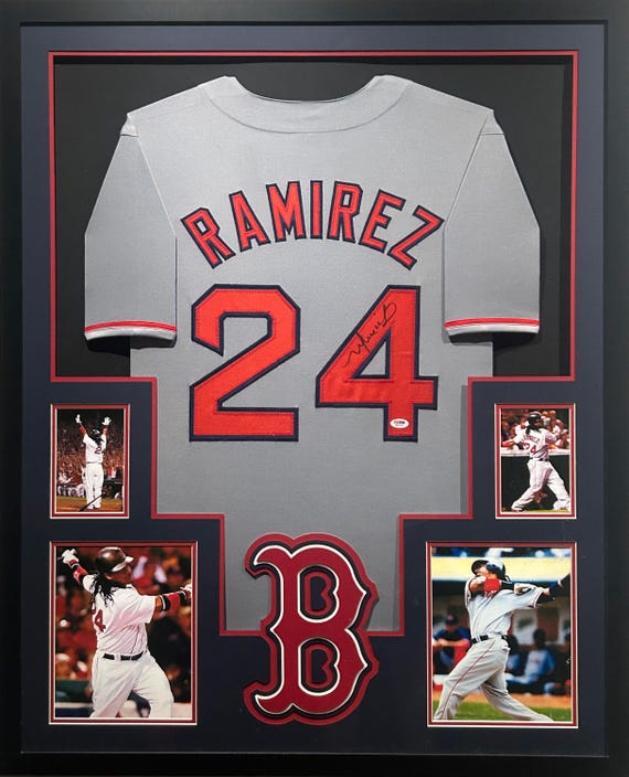 Manny Ramirez Framed Signed Jersey PSA/DNA Autographed Boston Red 
