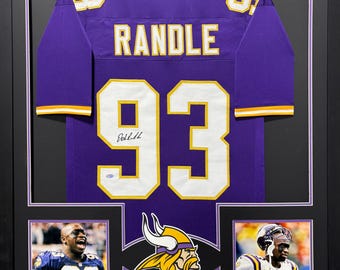 John Randle Signed Framed Purple Jersey Schwartz Autographed Vikings