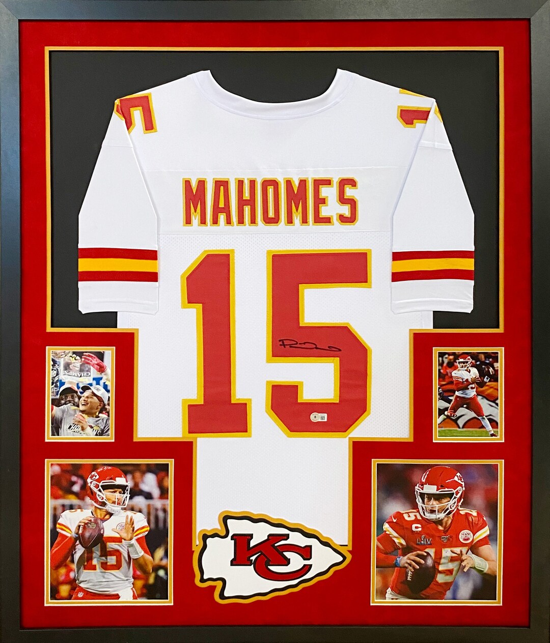 Patrick Mahomes Framed Jersey Beckett Autographed Signed Kansas City ...