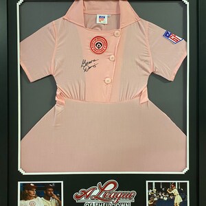 Geena Davis Signed Framed Dress A League Of Their Own JSA Authenticated