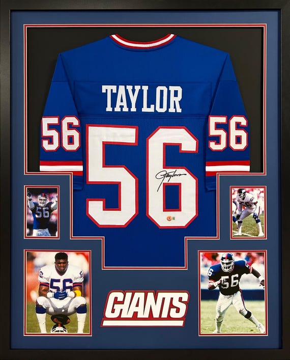 Lawrence Taylor Framed Jersey Beckett Autographed Signed New York