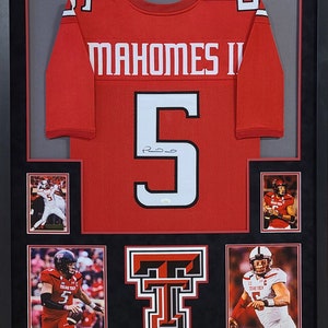 Patrick Mahomes Framed Texas Tech Red Jersey JSA Autographed Signed