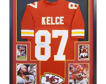 Travis Kelce Framed Jersey JSA Autographed Signed Kansas City Chiefs