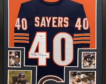 Gale Sayers Framed Signed Jersey PSA/DNA Autographed Chicago Bears