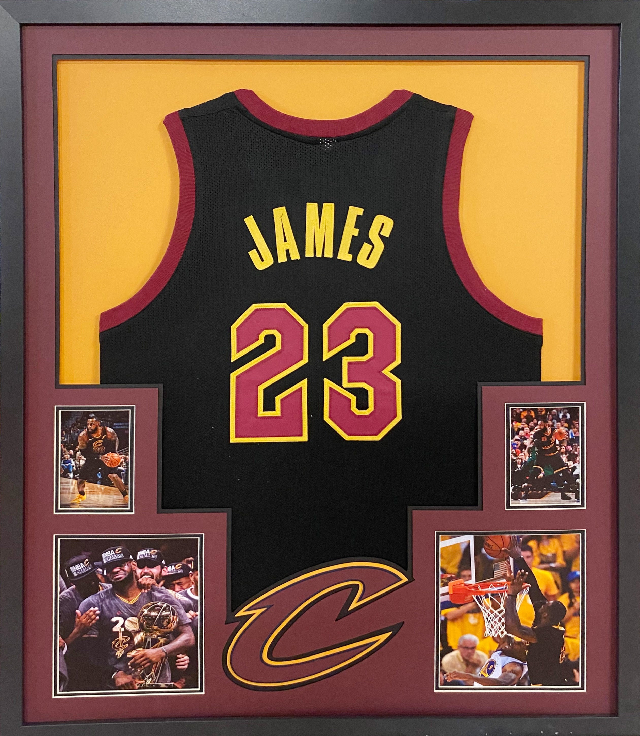 Lebron James UNSIGNED Framed Jersey Cleveland Cavaliers 4 Pic - Etsy