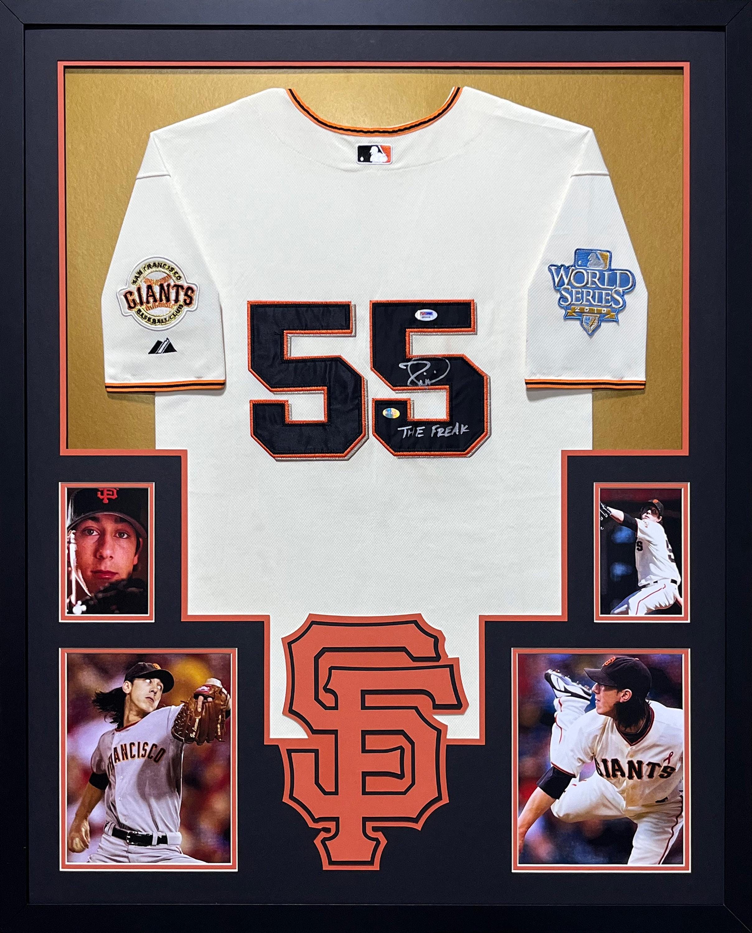 Mlb Tim Lincecum Jersey Tim Lincecum Framed Signed Jersey PSA/DNA