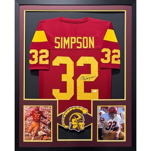 USC Trojans O.J. Simpson Signed Custom College Style Jersey JSA