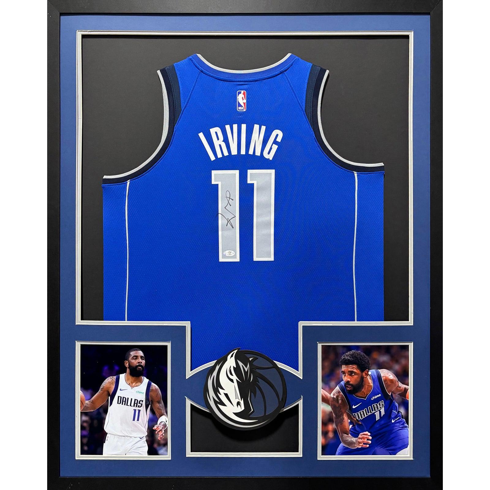 Kyrie Irving Signed Framed Jersey PSA/DNA Autographed Dallas