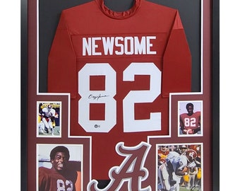 Ozzie Newsome Framed Signed Jersey Beckett Autographed Signed Alabama