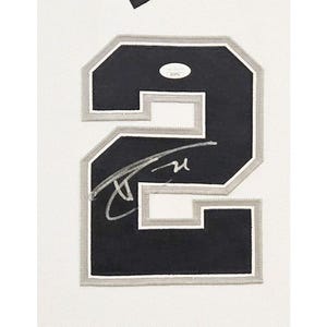 Tim Duncan Signed Framed Black Jersey JSA San Antonio Spurs Autographed