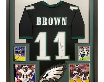 A.J. Brown Framed Signed Eagles Jersey Beckett Autographed Philadelphia AJ