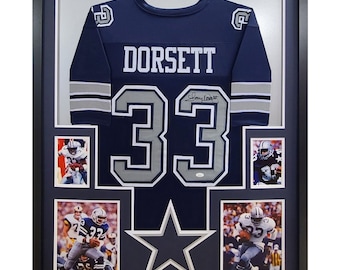 Tony Dorsett Framed Signed Dallas Cowboys Jersey JSA Autographed
