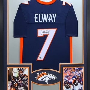 John Elway Framed Signed Jersey Beckett Autographed Denver Broncos