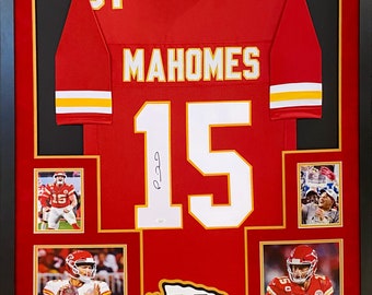 Patrick Mahomes Framed Red Jersey JSA Autographed Signed Kansas City Chiefs