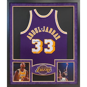 Kareem Abdul-Jabbar Autographed & Framed Purple Lakers Jersey Fanatics COA
