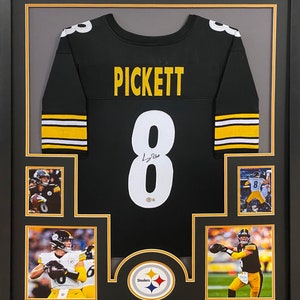Kenny Pickett Framed Signed Pittsburgh Steelers Black Jersey Beckett Autographed