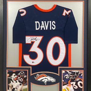 Terrell Davis Framed Signed Jersey Beckett Autographed Denver Broncos