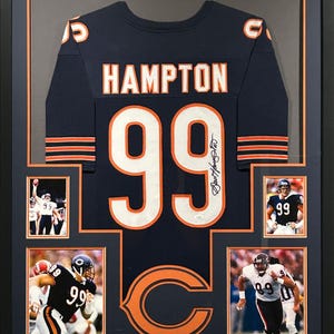 Dan Hampton Framed Signed Jersey JSA Autographed Chicago Bears