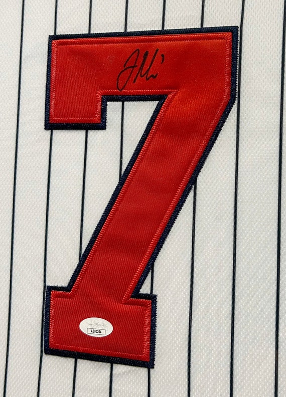 Joe Mauer Framed Signed Jersey JSA Minnesota Twins Autographed