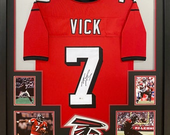 Michael Vick Framed Signed Jersey Beckett Autographed Atlanta Falcons