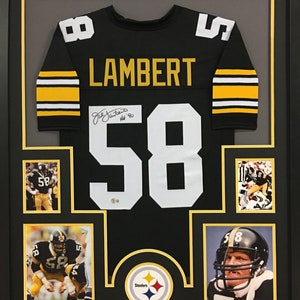 Jack Lambert Framed Signed Jersey Beckett Autographed Pittsburgh Steelers