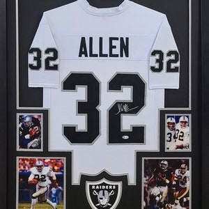 Marcus Allen Signed Framed White Jersey Beckett BAS Autographed Raiders