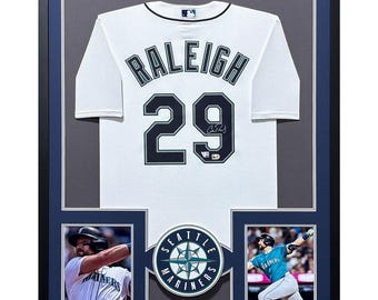 Cal Raleigh Framed Jersey Fanatics COA Autographed Signed Seattle Mariners