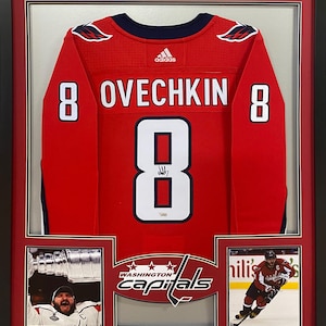 Alexander Ovechkin Signed Custom 35 x 43 Framed Washington Capitals Jersey  JSA