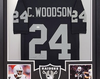 Charles Woodson Framed Signed Jersey JSA Autographed Raiders