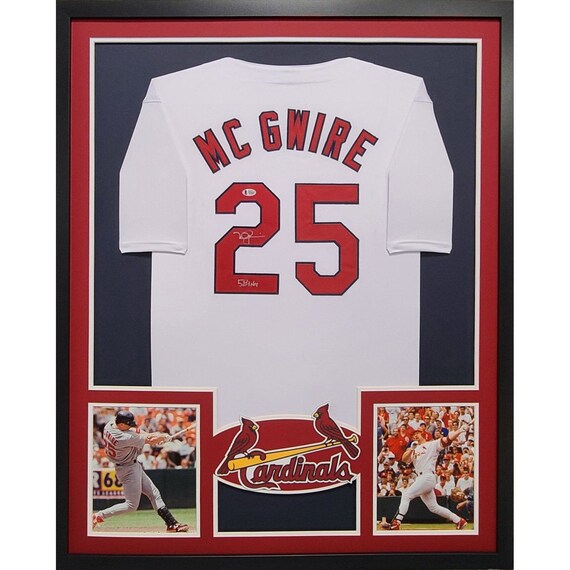 Mark Mcgwire Framed Signed Jersey Beckett Autographed Louis