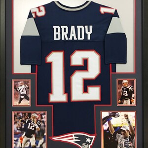 Tom Brady UNSIGNED Framed Jersey New England Patriots Michigan