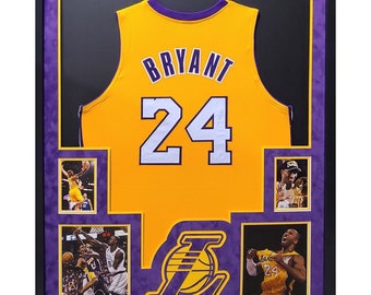 Kobe Bryant UNSIGNED Framed Jersey Los Angeles Lakers L.A. PB4