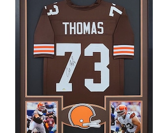 Joe Thomas Framed Signed Jersey Schwartz COA Autographed Cleveland Browns