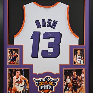 Steve Nash Framed Signed Jersey Phoenix Suns Beckett Autographed