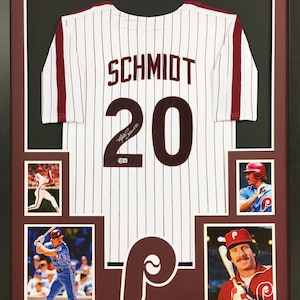 Mike Schmidt Autographed Philadelphia Custom Pinstripe HOF 95 Baseball  Jersey - BAS