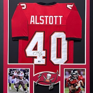 Mike Alstott Framed Jersey Beckett Autographed Signed Tampa Bay Buccaneers NAT