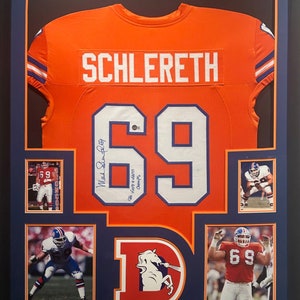 Mark Schlereth Framed Signed Denver Broncos Jersey Beckett Autographed