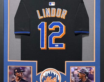 Francisco Lindor Framed Signed Jersey Beckett Autographed New York Mets