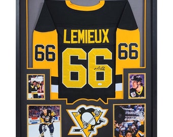 Mario Lemieux Pittsburgh Penguins Facsimile Autographed Hockey Jersey - Men's XL