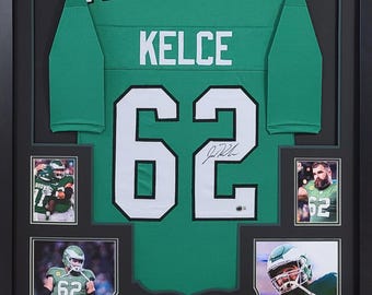 Jason Kelce Framed Signed Jersey Beckett Autographed Philadelphia Eagles Kelly