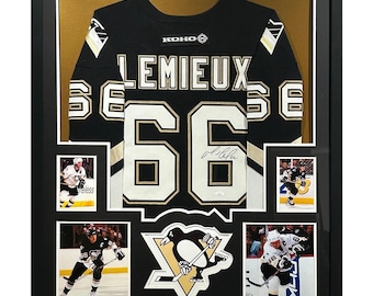 Mario Lemieux Framed Jersey JSA COA Autographed Signed Penguins