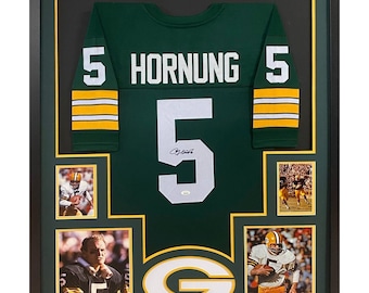 Paul Hornung Signed Framed Jersey JSA Autographed Green Bay Packers