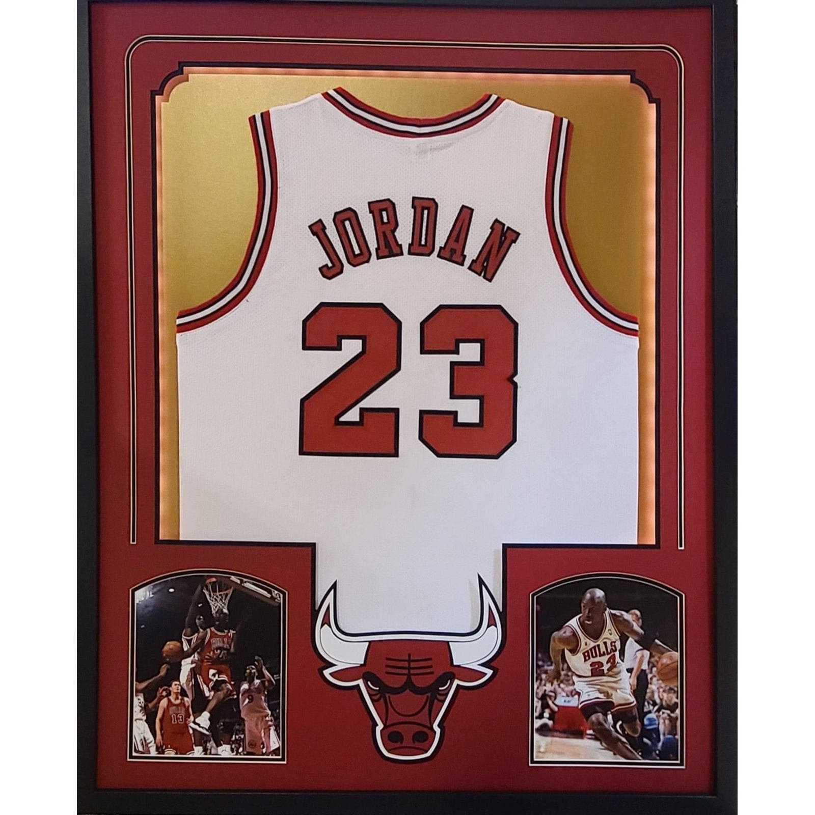 Michael Jordan UNSIGNED LED Framed Jersey Chicago Bulls Etsy
