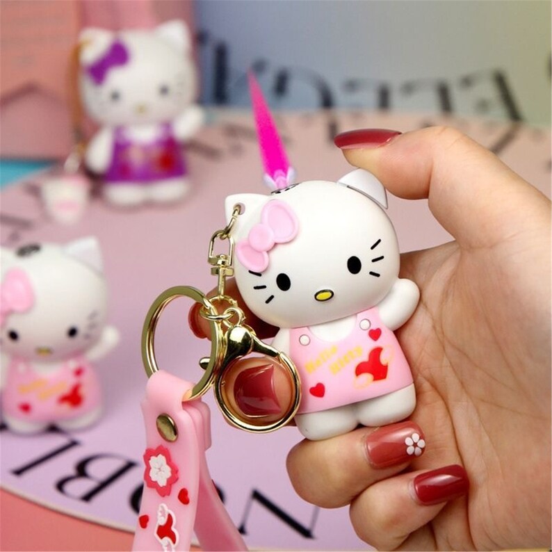 Hello Kitty Lighter Pink Refillable cute Anime Lightersanrio Etsy